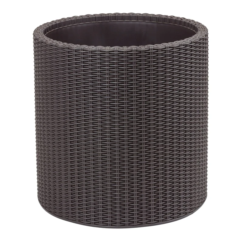 Keter - Large Round Base Planter, 39 Litres, Chocolate Brown