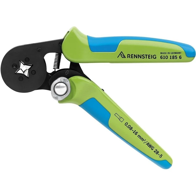 Rennsteig 610 185 6 "PEW8.185" Crimping Pliers for Wire Ferrules, Multi-Colour