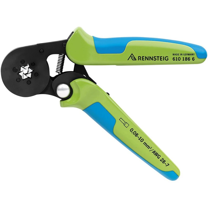 Rennsteig 610 186 6 "PEW8.186" Crimping Pliers for Wire Ferrules, Multi-Colour