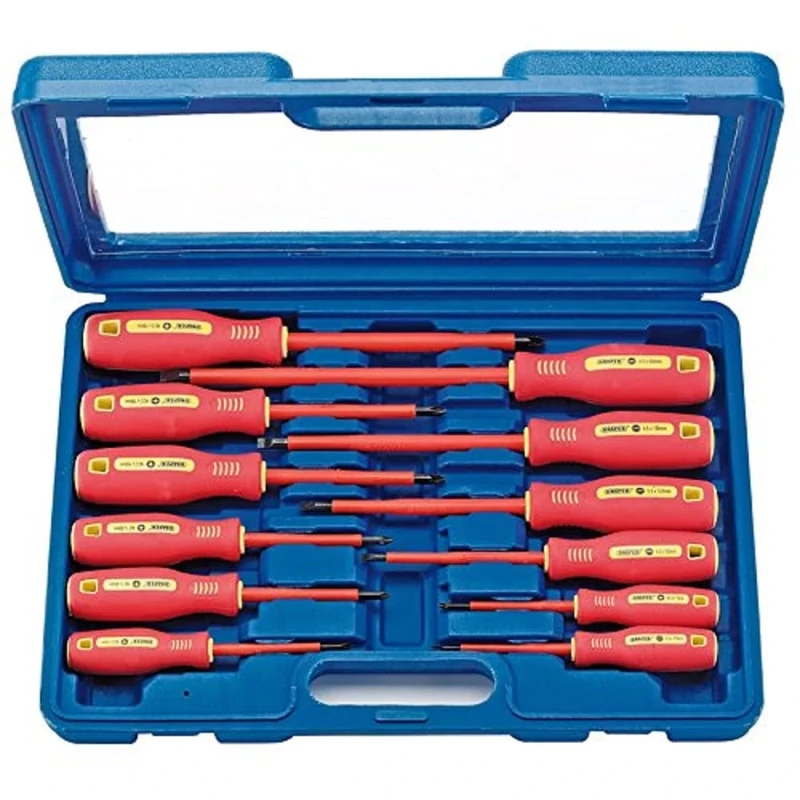 Draper 46541 Fully Insulated Screwdriver Set, 12 Pieces , Blue - Image 1