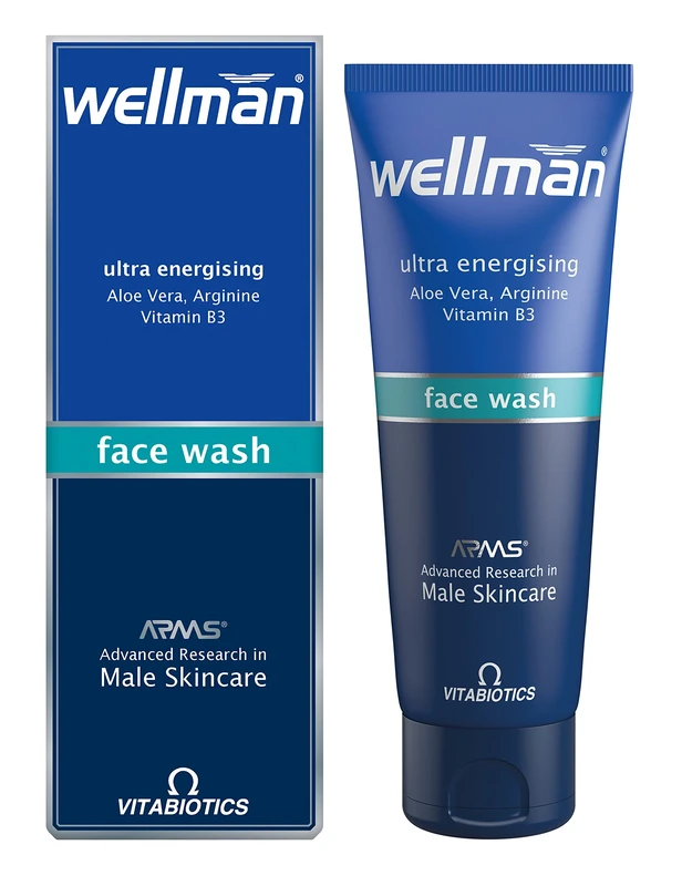 Vitabiotics Wellman Face Wash - 125 ml, (Pack of 1)