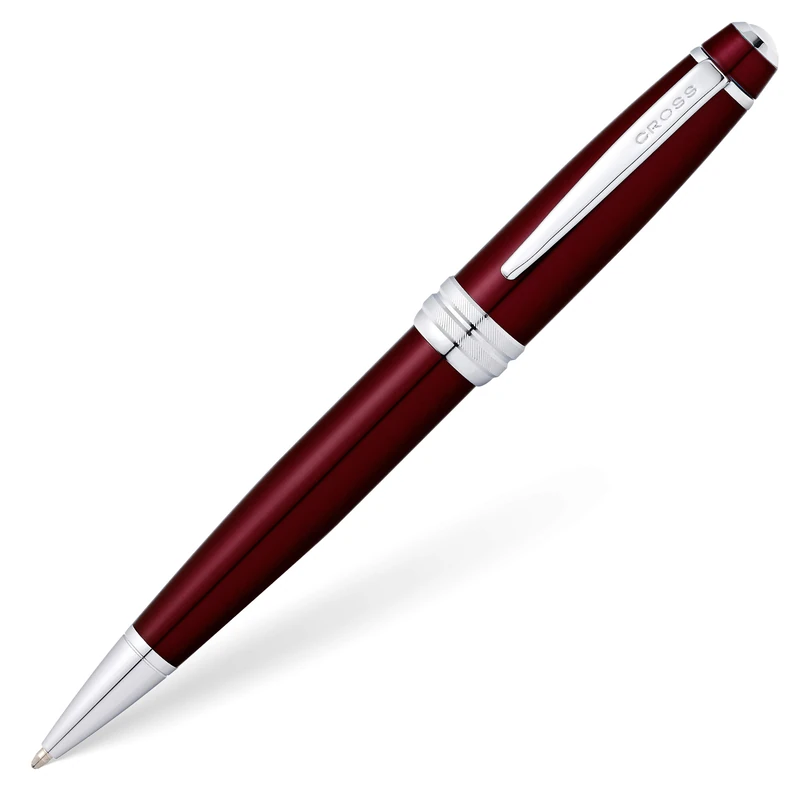 A. T. Cross Bailey red Lacquer Ball Point Pen with Chrome Plated Fittings, 1 Pack