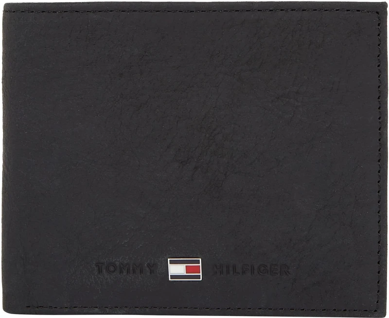 Tommy Hilfiger Men’s Johnson Mini Wallet, Black (Black), One Size
