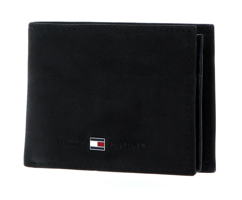 Tommy Hilfiger Men’s Johnson Mini Wallet, Black (Black), One Size