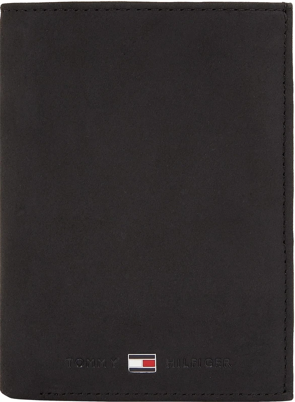 Tommy Hilfiger Men’s Johnson Wallet with Coin Pocket, Black (Black), One Size