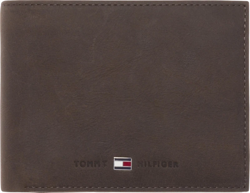 Tommy Hilfiger Men’s Johnson Wallet with Coin Pocket, Brown (Brown), One Size