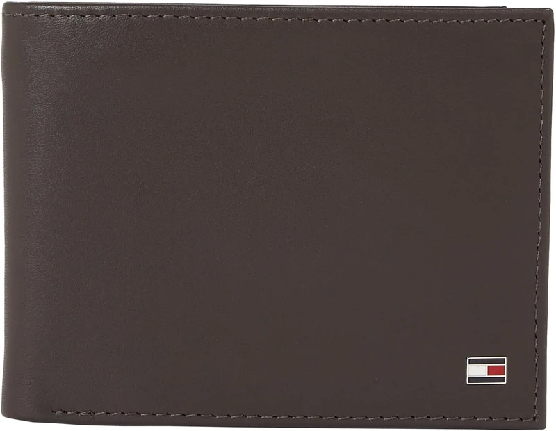 Tommy Hilfiger Men’s Eton Wallet with Coin Pocket, Brown (Brown), One Size