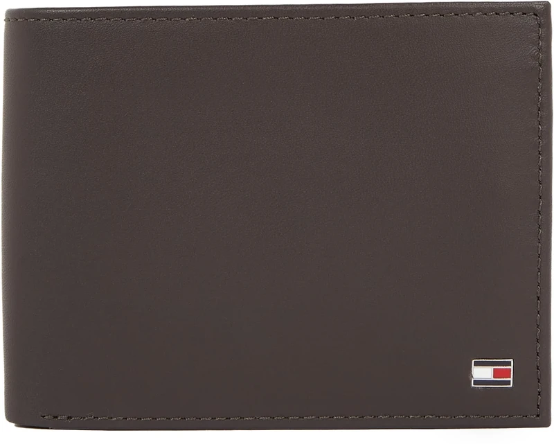 Tommy Hilfiger Men’s Eton Wallet with Coin Pocket, Brown (Brown), One Size