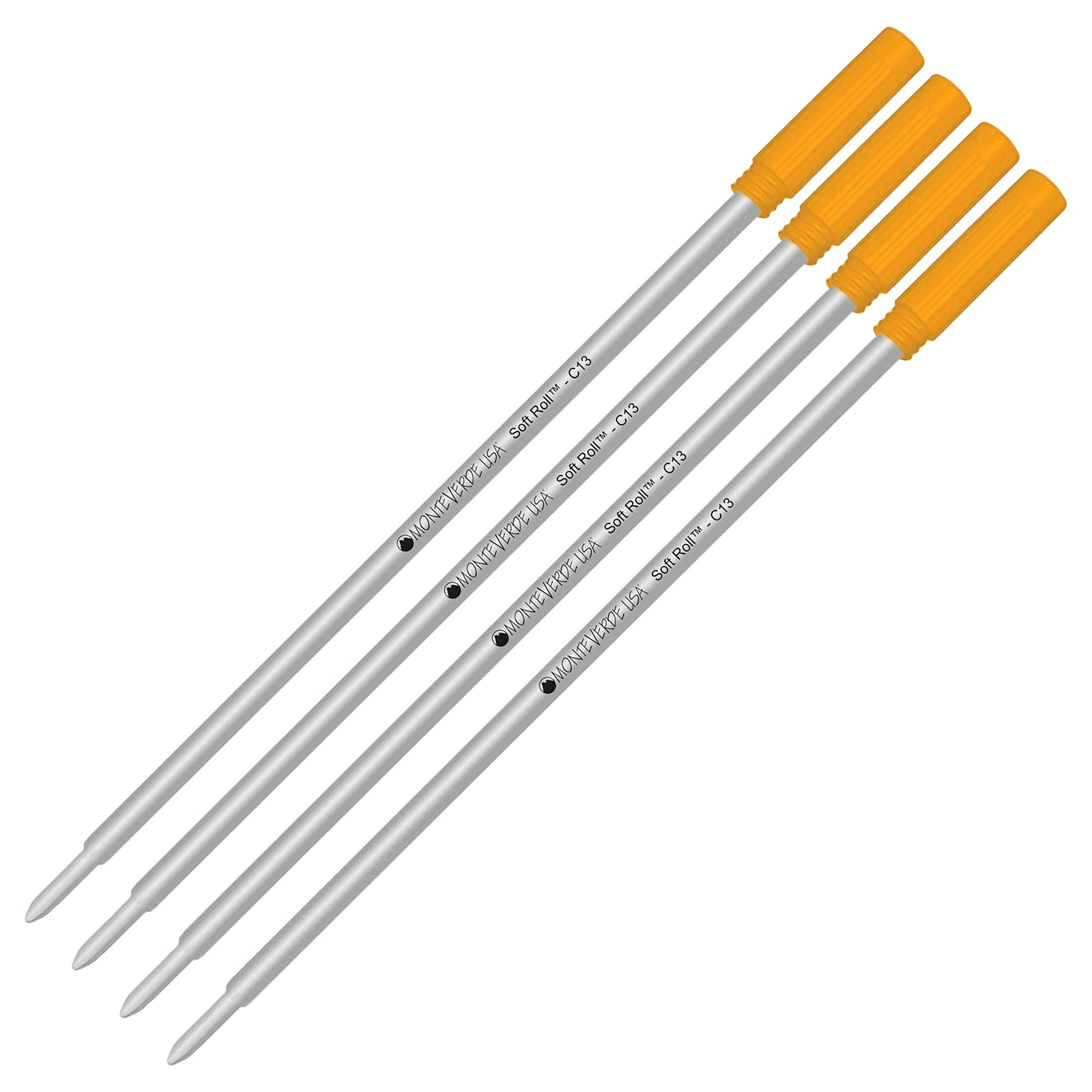 4 Pack - Orange Monteverde Soft Roll Ballpoint for Cross Ballpoint Pens