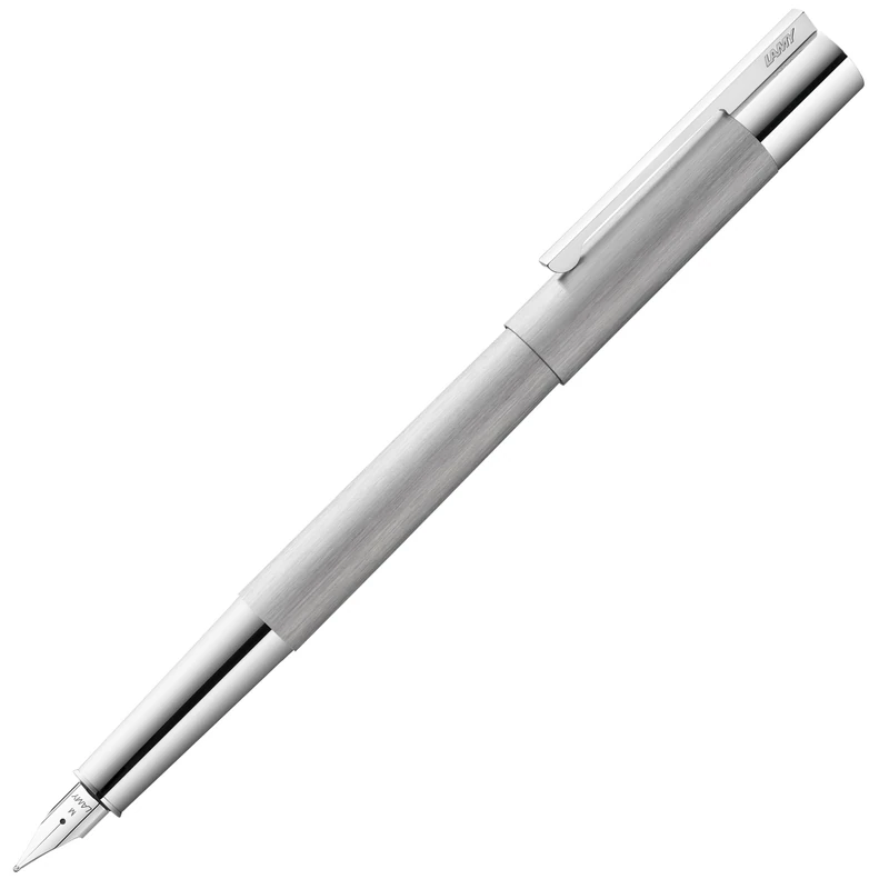 Lamy 1228071 M Scala Fountain Pen, Brushed 051, Silver