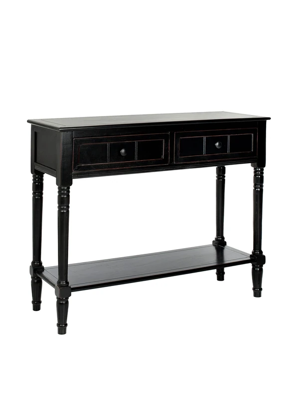 SAFAVIEH Contemporary Wooden , in Distressed and Black, 35 X 91 X 73.66