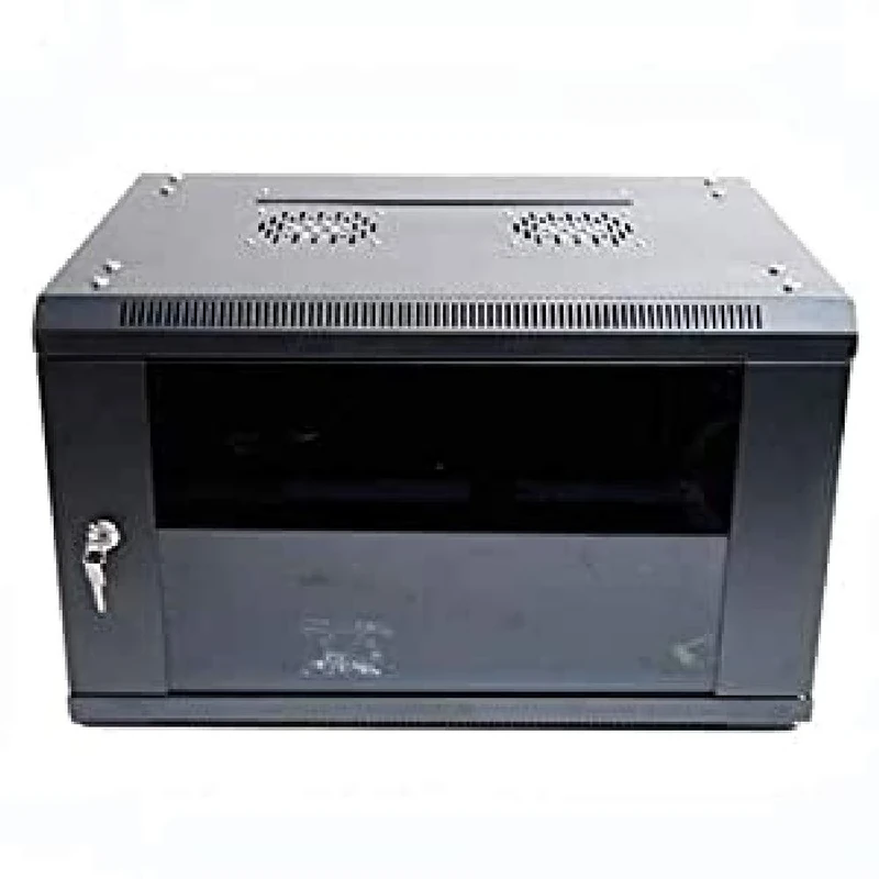 Powergreen RAC-06645-HQ Cabinet Rack 6U 60X45 with Thermostat 2 Fans 1 Tray