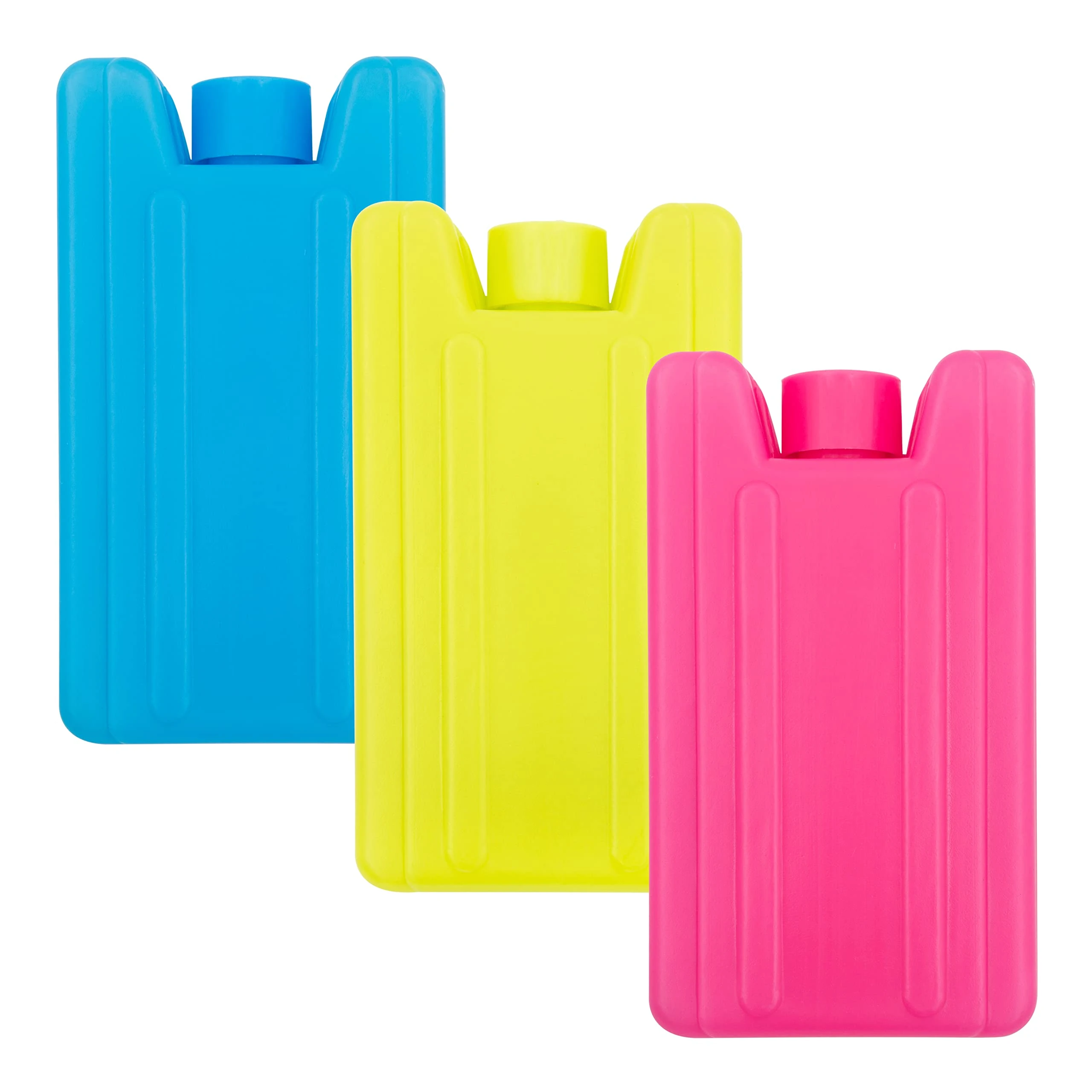 Milestone Camping 25160 Mini Ice Pack Cooler Blocks / Pack of 3 /Multicolor / 100ml Capacity / 10.5cm x 5.5cm
