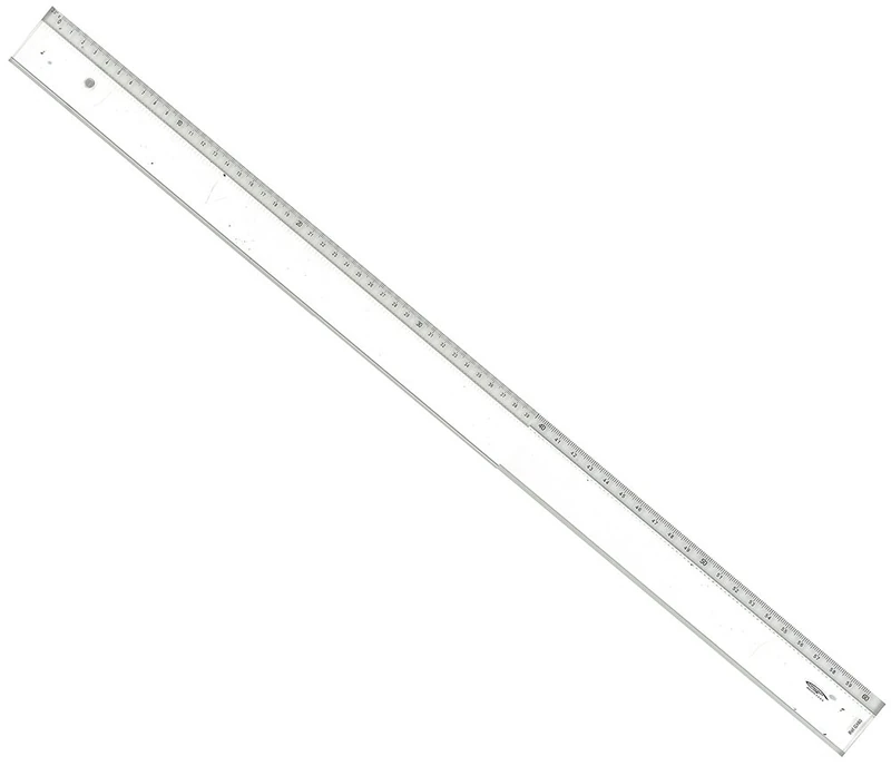 Graphoplex Ruler Bevelled Edge + Embossment - Transparent 60 cm Transparent