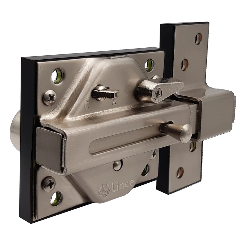 Lince 7930R Schlagschlüsselsicher Surface Fixing Rimlock Deadlock – Satin Chrome - Image 1