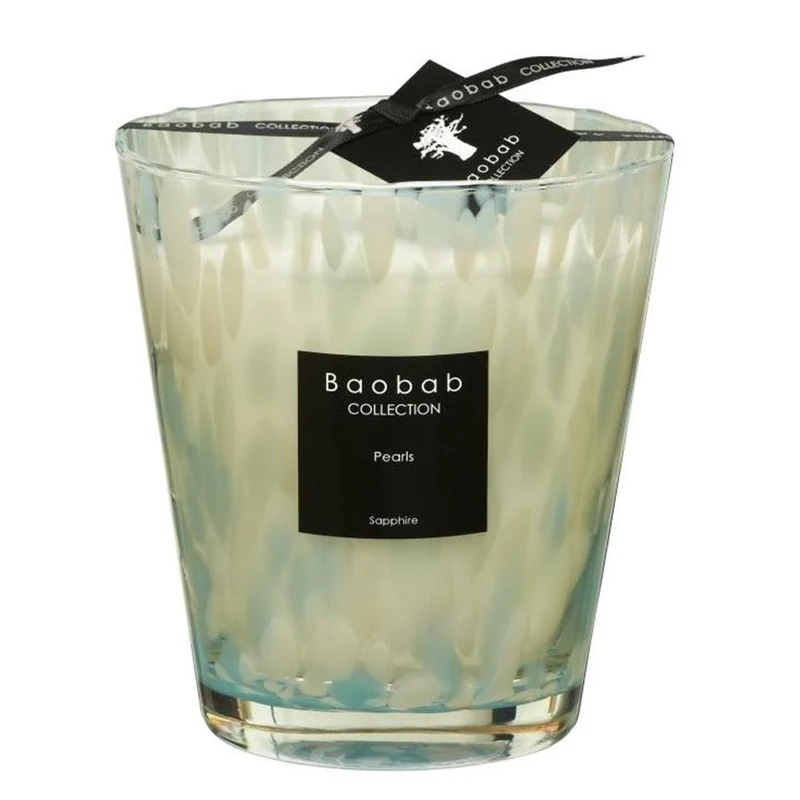 Baobab Max 16 Pearls Sapphire Candle, Candle Wax, 16 cm, 16 x 10 x 16 cm