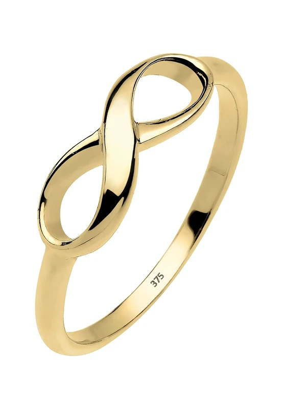 Elli PREMIUM 0610193114 Women's Infinity Ring 375 Yellow Gold