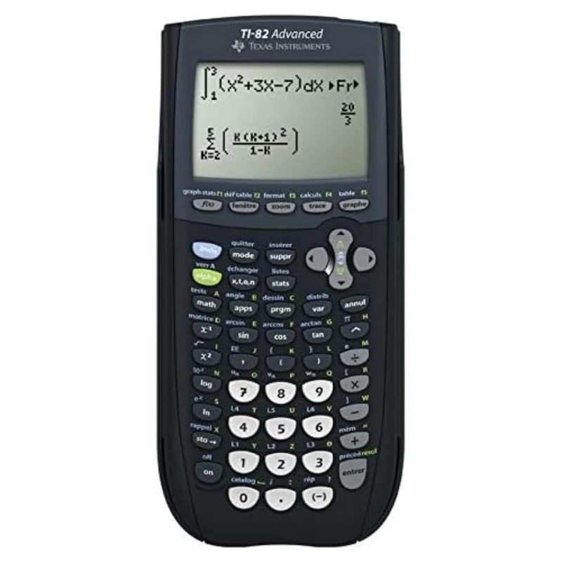 Texas Instruments TI-82 Advanced Graphing Calculator 8 Lines Only with French Instructions and Language