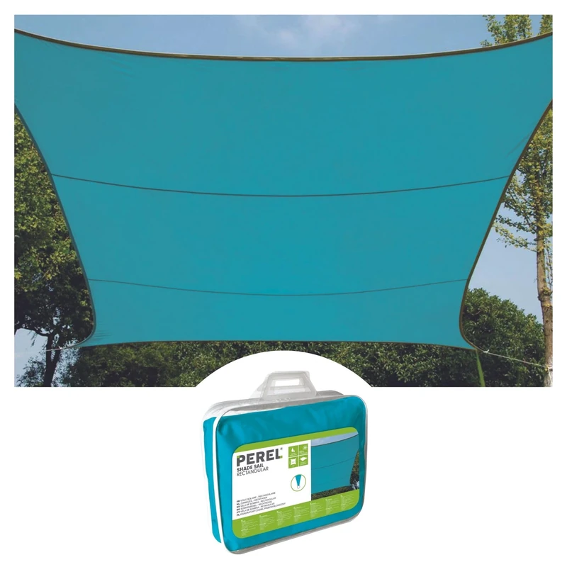 PEREL 3.6 x 3.6 m Square Shade Sail - Sky Blue