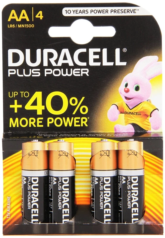 20 X DURACELL PLUS AA SIZE BATTERY 4 PK 4PACK | 20 PACK BUNDLE