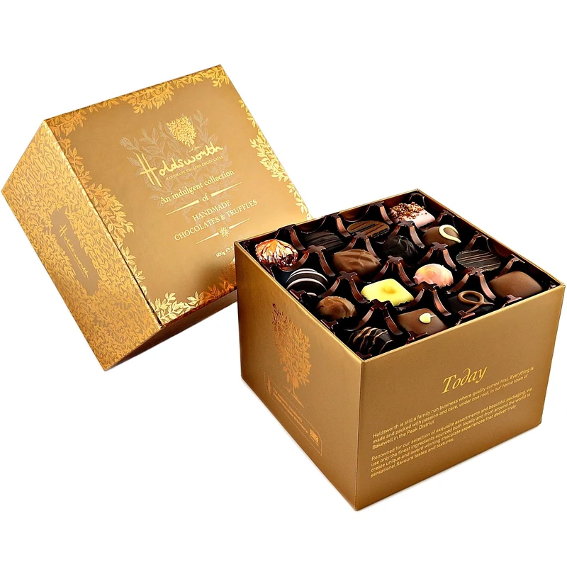 Holdsworth Chocolates Classics - Indulgent Collection an Impressive Assortment of Handmade Truffles Creams, Pralines and Caramels all Coasted with Milk, Dark or White Chocolate 600g