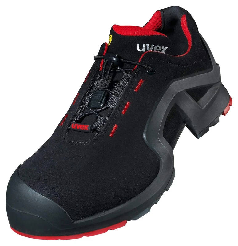 Uvex 1 X-Tended Support Safety Trainer - S3 SRC ESD - Work Shoes with Metalfree Toe Cap Black Red - Size 16 UK - Image 1