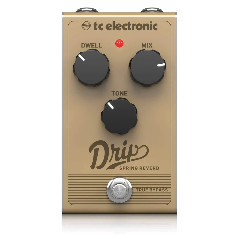 TC Electronic DRIP SPRING REVERB Retro Spring Reverb with Adjustable Dwell, Mix and Tone for Sparkling Reverb Sound