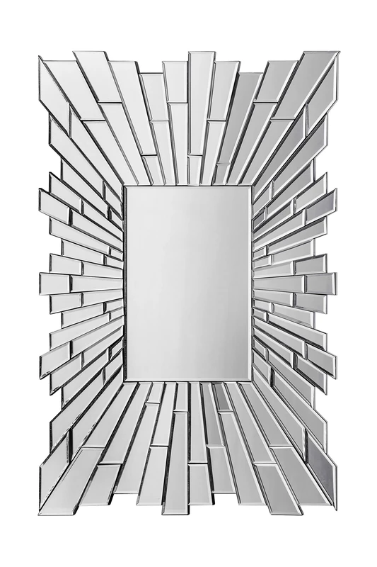 Premier Housewares Glitzy Rectangular Wall Mirror - Silver