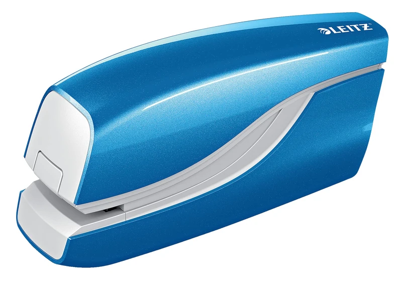 Leitz Electric Stapler, 10 Sheet Capacity, Battery Powered, WOW Range, 55661036 - Metallic Blue - Image 1