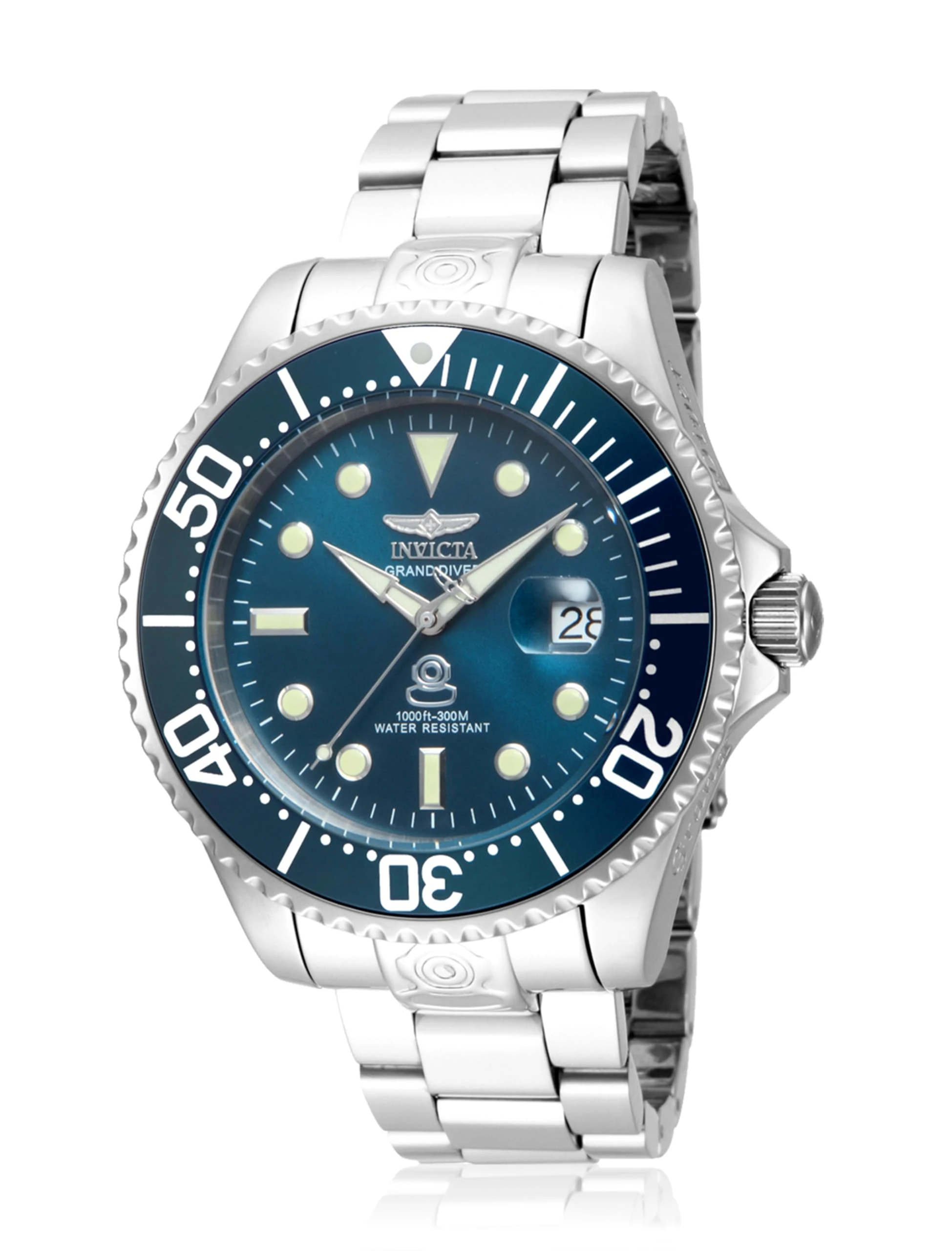 Invicta Grand Diver 18160 Men's Watch - Waterproof - Analogue - Automatic Movement - stainless steel with Blue dial - 47mm