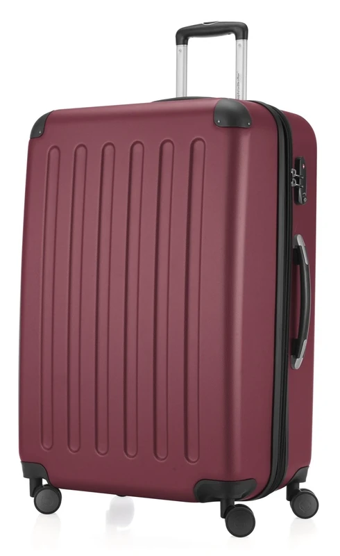 HAUPTSTADTKOFFER - Spree - Luggage Suitcase Hardside Spinner Trolley Expandable 75 cm TSA, Burgundy
