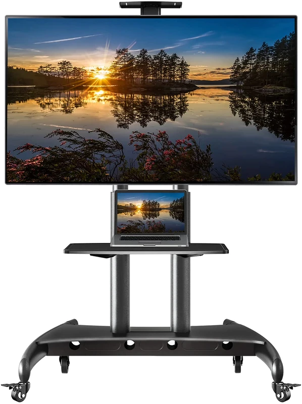 NB North Bayou Mobile TV Cart TV Stand with Wheels for 55" - 85" Inch LCD LED OLED Plasma Flat Panel Screens up to 91kg AVA1800-70-1P