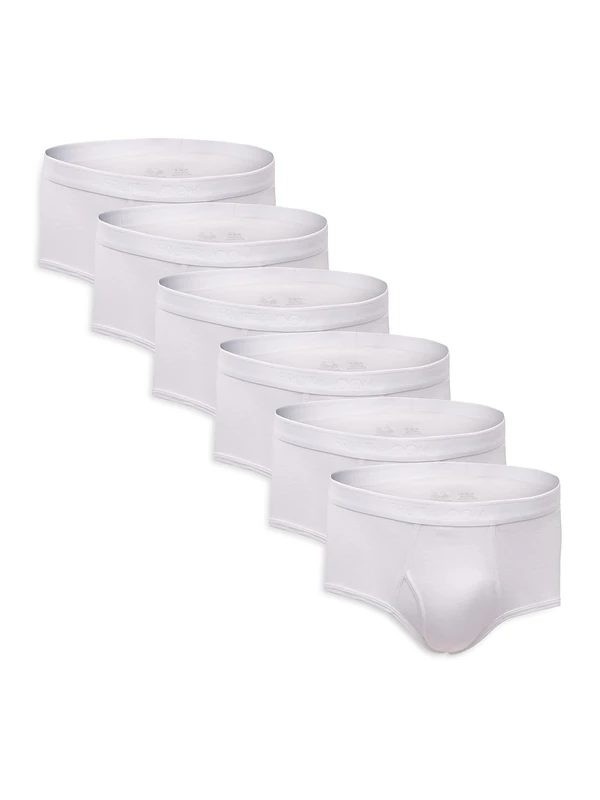 Fruit of the Loom Men's Premium (6 Pack) Briefs, White, M UK