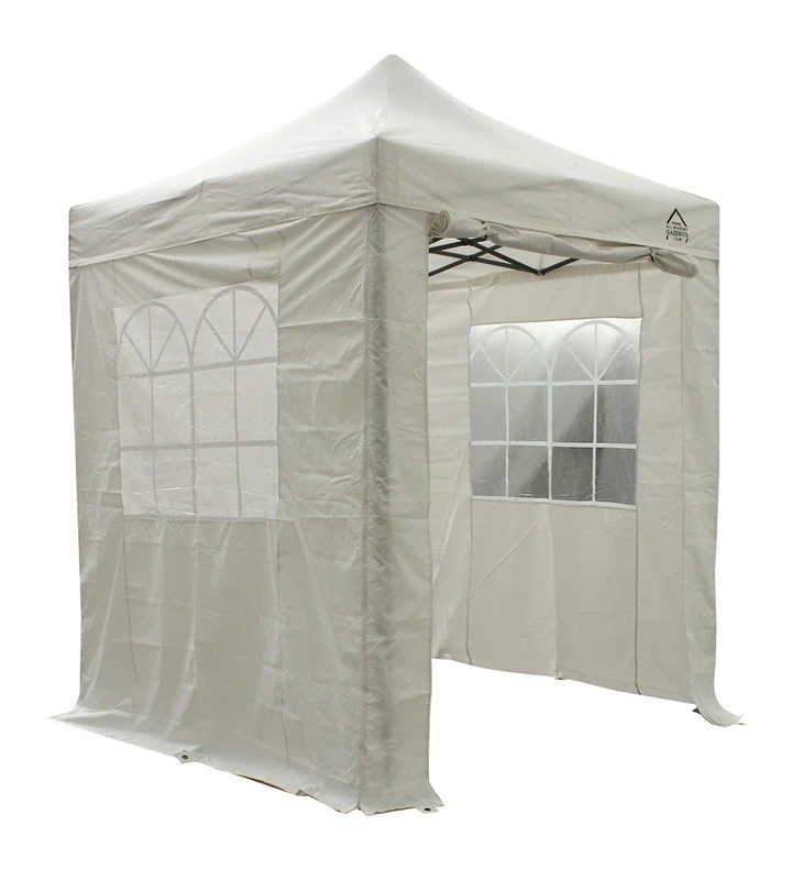 All Seasons Gazebos 2x2m Heavy Duty Fully Waterproof Pop up Gazebo with 4 Premium Side Walls - White