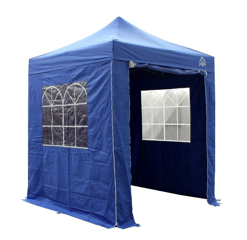 All Seasons Gazebos 2x2m Heavy Duty Fully Waterproof Pop up Gazebos and 4 Premium Side Walls - Royal Blue