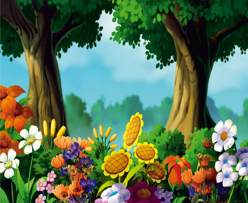 AG DESIGN Forest Giant Wall Poster, Non Woven, Multi-Colour, 360 x 270 cm