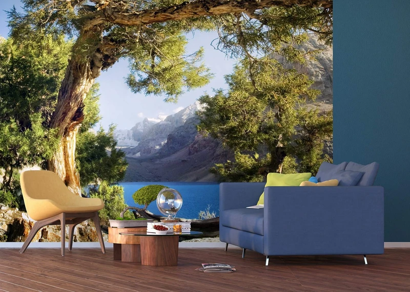 AG DESIGN - Photo Wall Mural - Non woven - River - Giant Wall Poster 4 Parts - FTNXXL 1113, Multi-Colour, 360 x 270 cm/142 x 106-Inch