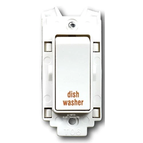 Crabtree 4460/DW Grid Switch DP 20 Amp Marked Dishwasher - Image 1