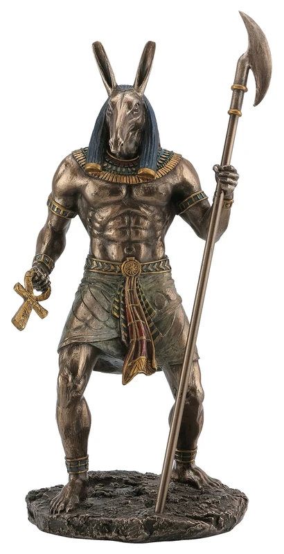 Veronese Design Ancient Egyptian Set The Destroyer God of Chaos Bronze Finished Statue