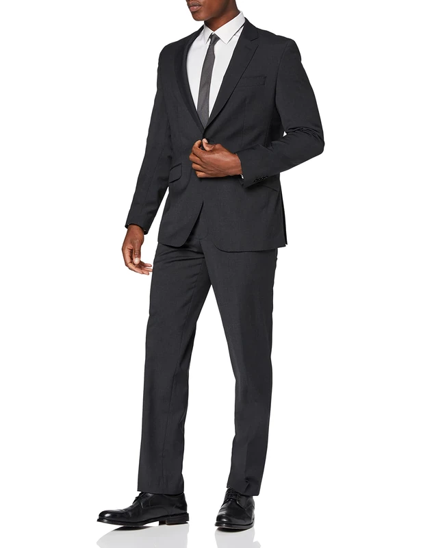 BlueBlack Belluno Suit Trousers, Grey (Anthrazit 65), (Size: 102)