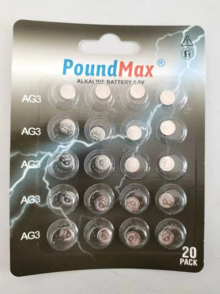 20 x AG3 Poundmax LR41 1.5V Alkaline Button Cell Battery