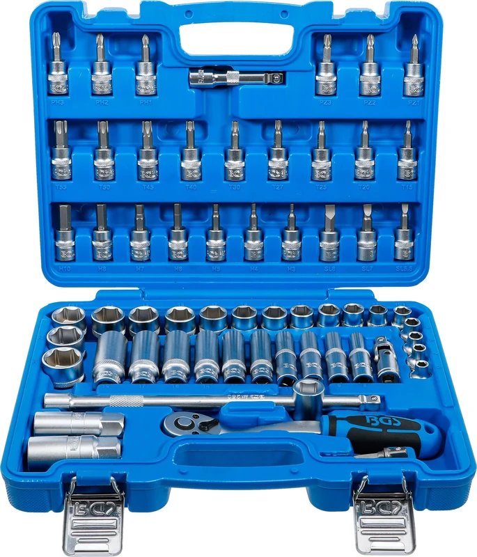 BGS 2218 | Socket Set, Hexagon | 10 mm (3/8") Drive | 61 pcs.