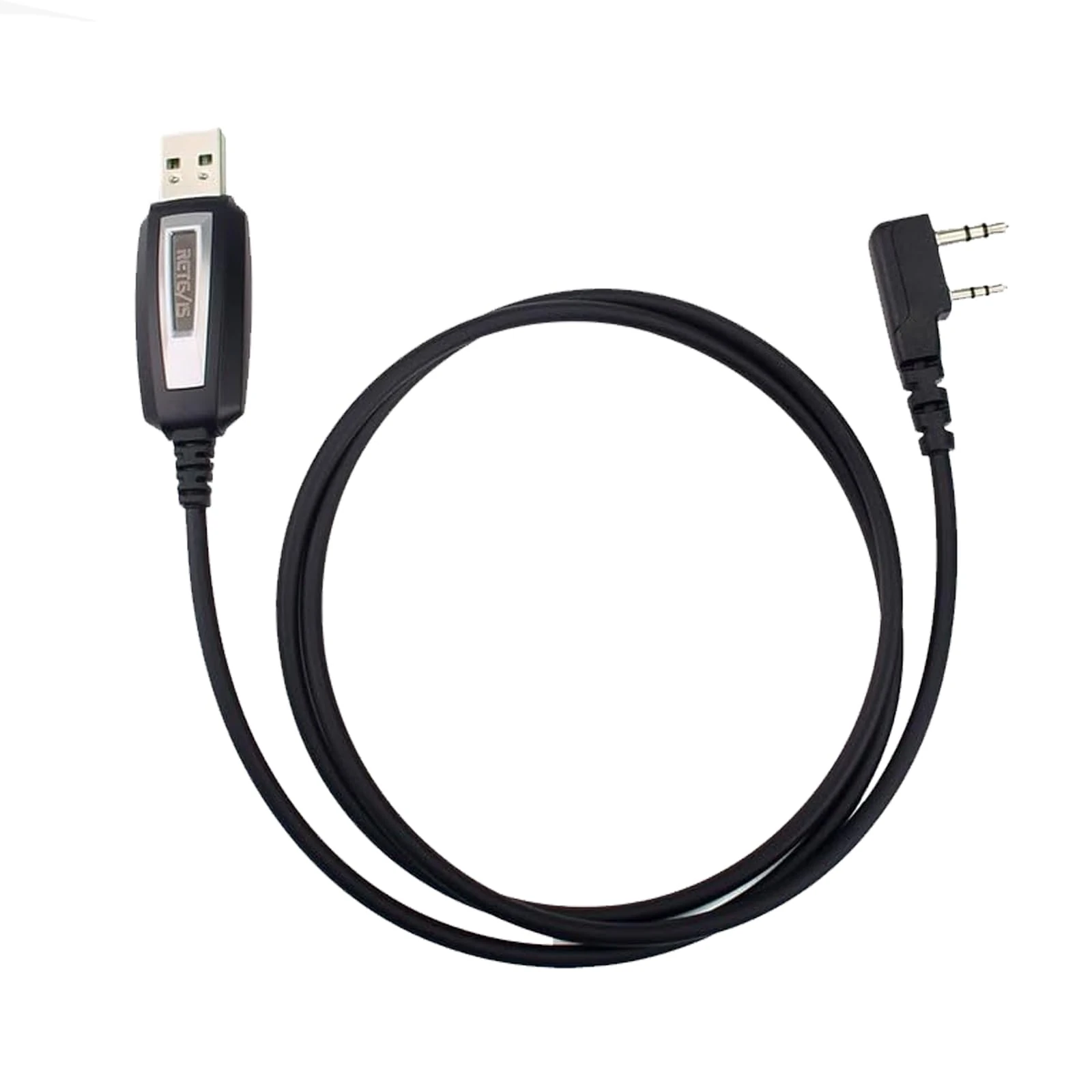 Retevis Programming Cable, 2 Pin RT21 RT24 RT27 RT622 H777 RA89 RT5R Tid Radio, Compatible with Baofeng UV-5R GT-5R BF-888S Quansheng/JUCJET/Kenwood HYT/Maylawn BF-88E (1 Pcs)