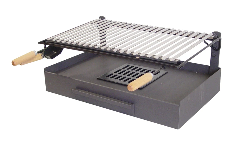 Imex El Zorro 71409 - Drawer for barbecue with stainless grill, 68 x 40 x 26 cm