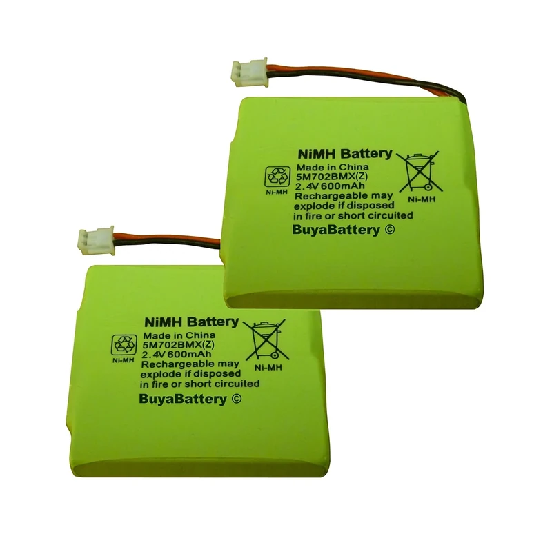 2 x New BuyaBattery Replacement Batteries for BT Verve 450 and 410 Cordless Phones 5M702BMX 2.4V 600mAh NiMH (Ni-MH)