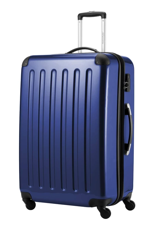 Hauptstadtkoffer Alex Expandable Hard Shell Suitcase 75 cm (119 L) with Combination Lock, Durable Travel Trolley with 4 Double Wheels, Darkblue