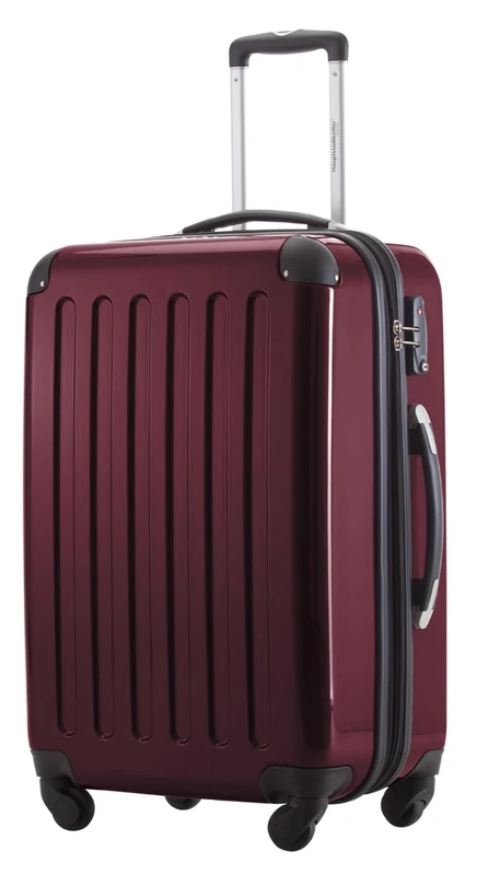 HAUPTSTADTKOFFER - Alex - Hardshell Suitcase, Medium Size Luggage, 4 Wheels, TSA, 65 cm, 74 liters, Burgundy