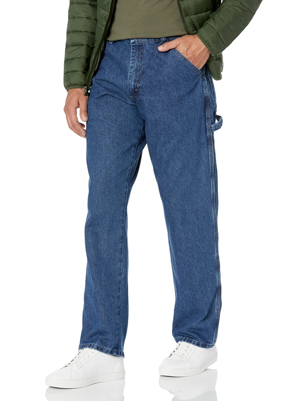 Wrangler Men's Jeans Carpenter, Relaxed Fit, Straight Leg, Retro Stone, 36W / 34L