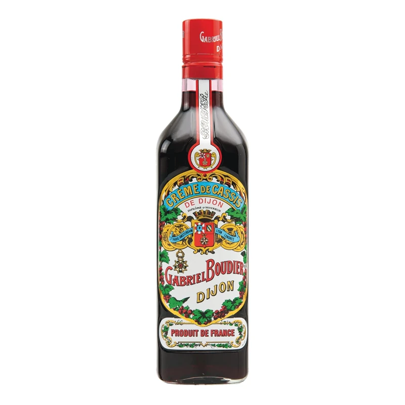 Gabriel Boudier Creme de Cassis Blackcurrant Liqueur - 50cl, 20% ABV - Crème de Cassis Dijon - Premium French Fruit Liqueur for Cocktails and Mixing