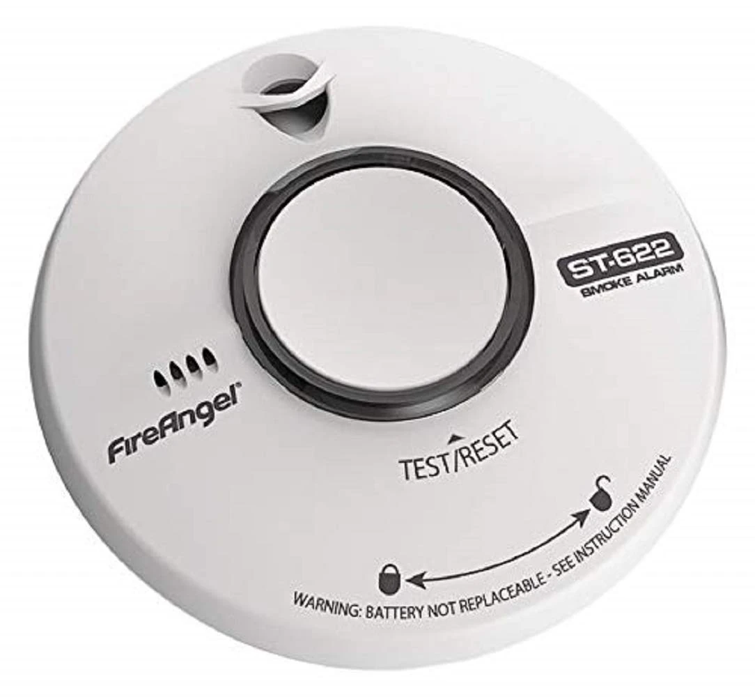 FireAngel ST-622T Thermoptek Smoke Alarm – 10 Year Sealed Lithium Battery, Multi-Sensor Optical Detection, Easy Install, Standalone FireAngel Smoke Alarm for Home